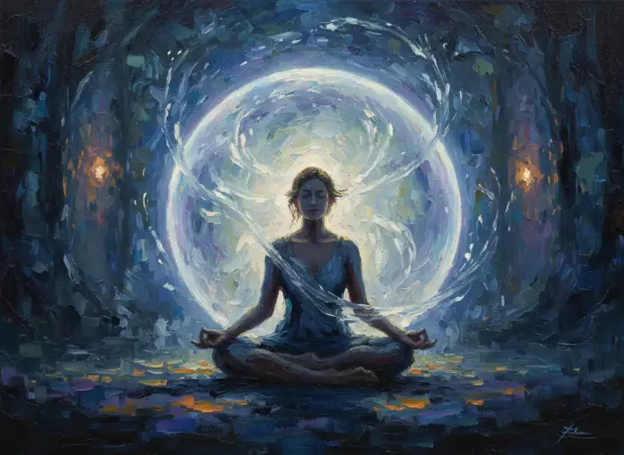 Bouclier spirituel illustrant la prévention contre les attaques occultes futures.