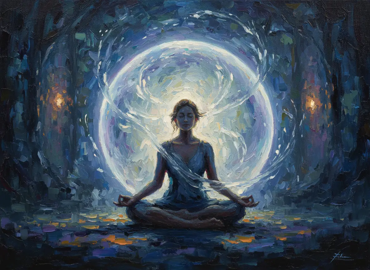 Visualisation d'un bouclier d'énergie pour la protection spirituelle