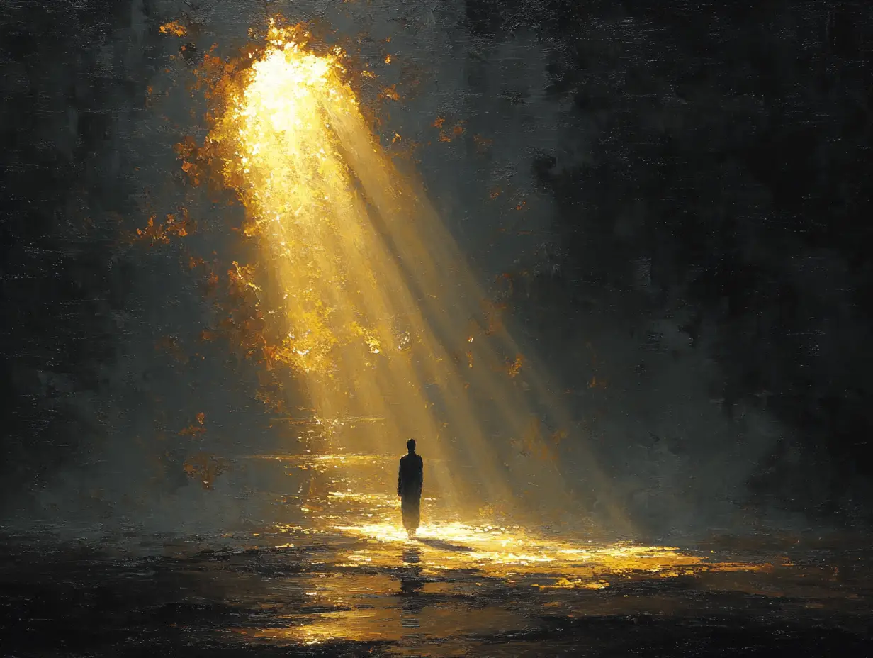 Illustration symbolique d'un désenvoûtement par la prière et les psaumes sacrés.