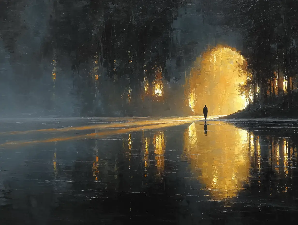 Silhouette dans l'obscurité, symbolisant l'analyse de l'aura et la perception extrasensorielle durant une consultation.